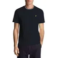 Lyle & Scott T-Shirt Mit Rundem Kragen, Weißem Streifen Am Kragen beige|blau L