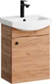 Planetmöbel Waschbecken mit Waschbeckenunterschrank, Waschtisch-Unterschrank 45cm Gäste Bad Gold Eiche