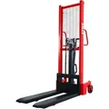 STIER Hydraulik-Stapler 1000 kg: Leistungsstarker Einfach-Mast-Stapler, Traglast von 1000 kg, Hubbereich 85 mm - 1600 mm, bequemes Anheben per Fuß...