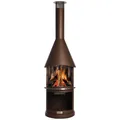 BUSCHBECK Edelstahlkamin "Sydney", BxHxT: 72 x 250 x 72 cm - braun