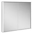 Keuco Royal Match Einbau-Spiegelschrank 2 Türen mit Beleuchtung (2x LED) 800 x 700 x 160 mm - Silber-Gebeizt-Eloxiert - 12812171301