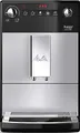 Melitta Purista - Kaffeevollautomat mit Lieblingskaffee-Funktion, Kaffeemaschine mit Mahlwerk und 5-stufig verstellbarem Mahlgrad, für Kaffee und Espresso, silber/schwarz