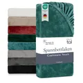 Blumtal Cashmere Touch 90x200 cm Plüsch - Oeko-TEX zert. Flanell Bettlaken kuschelig aus Mikrofaser Petrol