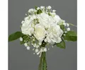 Kunstblumenstrauß Rosen-Schleierkraut-Bouquet 20cm, mucPlants