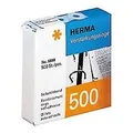 HERMA Lochverstärkungsringe, aus Kunststoff, transparent selbstklebend, Außendurchmesser: 12 mm, im Kartonspender (5898)