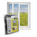 EASYmaxx Fliegengitter Fenster | Moskitonetz, Montage ohne Bohren | zuschneidbarer Insektenschutz Fenster bis 110 x 130 cm | Mückenschutz | Fliegennetz Klettband selbstklebend [Schwarz]