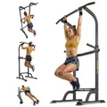 TREX SPORT Power Tower Dip Station & Klimmzugstange freistehend TX-060PR | multifunktionaler Kraftturm für zuhause bis 150 kg