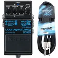 Boss by Roland E-Gitarre Boss Effektgerät SDE-3 Digital Dual Delay Pedal mit Kabel, Effektgerät, E-Gitarre, Effektgerät schwarz