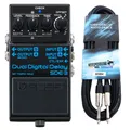Boss SDE-3 Digital Dual Delay Pedal Effektgerät mit keepdrum Klinkenkabel