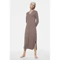 Mey Nachthemd Mey Damen Nachthemd langarm Serie Pure Chic Uni (1-tlg) braun M (40)