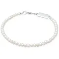 Kuzzoi Silberarmband Süßwasserperlen Klassisch Schlicht 925 Silber silberfarben 23