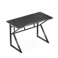 huzaro Hero 1.6 Black - Computertisch Gamingtisch Schreibtisch Bürotisch PC Tisch - 120 x 60 cm - Zwei Kabeldurchführung - Gaming Homeoffice - Stahlkonstruktion Carbon Tischplatte - Schwarz