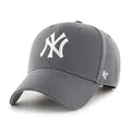 '47 MLB New York Yankees MVP Unisex-Baseballkappe, Verstellbar, Hochwertiges Design und Verarbeitung, White Logo, Charcoal