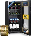 Kühlschrank mit Glastür - 60 Liter Kühlschrank LED - Minibar - Sommertal GK60