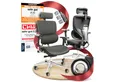 CLOUVOU Bürostuhl Ergonomisch, Schreibtischstuhl bis 150 kg - Testsieger (MasterSeat - Chefsessel für Arbeitszimmer, 4D Gaming Armlehnen), Blade Wheels, Homeoffice, Gaming Stuhl, Drehstuhl