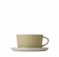 blomus Tasse Teetassen 2er-Set Sablo Savannah, 250 ml, 2-tlg., Steingut, mit Untertasse