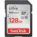 SanDisk SD-Karte Ultra SDSDUNB-128G-GN6IN, 128GB, bis 140 MB/s, SDXC, mit Class 10 und UHS-I U1