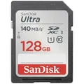 SanDisk SDXC Ultra 128GB (Class 10/UHS-I/140MB/s) SDHC-Karte 128 GB UHS-Class 1