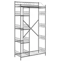 vidaXL Offener Kleiderschrank Schwarz 101 x 43 x 188 cm Stahl