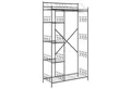 vidaXL Kleiderschrank Offener Kleiderschrank Schwarz 101 x 43 x 188 cm Stahl (1-St)