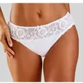 LASCANA Bikinislip Wanda mit Stickerei Spitze in floraler Optik weiß 40/42