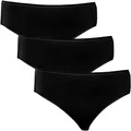 Schiesser Damen Slip, 3er Pack, Gr. 42, Schwarz (schwarz 000)