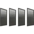 BERLINLODGE 4er-Set Aluminium Schiebetür Für Pergola HxB 206x369cm Anthrazit Terrassenüberdachung Lamellenpaneel Modul