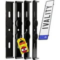 IVALITY Kennzeichenhalter Premium Klick, rahmenlos, für Auto, schwarz, 2 Stück