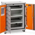 CEMO Akku-Ladeschrank Premium Plus 8/10, mit 18 Steckdosen, Feuerwiderstand Typ 90, Stapelfüße, (B/H/T) 89 x 111 x 66cm