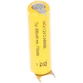 AccuCell Flat Top NiCd Akku 1,2V 780mAh / AA Lötfahne 3-er Print + / -- passend