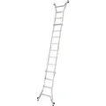 Krause 133977 Aluminium Teleskopleiter inkl. 4 ausziehbaren Holmen Arbeitshöhe (max.): 5 m Aluminium DIN EN 131 15.5 kg