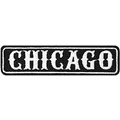 Motorcycle Club Rankpatch Chicago Biker Patch Jacken Aufnäher Stadt Biker Namensschild USA | Chicago MC Aufbügler | US Abzeichen Motorradclub Rangabzeichen |100x25mm