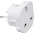 Adapter UK zu DE / GB zu EU / England auf Deutschland Europa Reiseadapter Weiß - Weiß