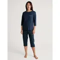 CALIDA Pyjama Sweet Dreams (2 tlg) mit aufgesetzter Brusttasche blau XS (36/38)