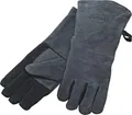 RÖSLE Grillhandschuhe Lederhandschuhe Hitzeschutz 24/XL Grau/Schwarz Universalgröße BBQ