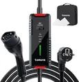 tomons Ladekabel Typ 2 Schuko 3,5 kW, 16A, 6M Ladekabel Elektroauto mit LED-Anzeige und Verzögerungsfunktion(Schaltbar Strom 6/8/10/13/16A)