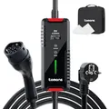 tomons Typ 2 Ladekabel Schuko 3,5 kW, 16A, 6M, Mobile Wallbox Elektroauto Ladegerät, EV Charger mit LED-Anzeige und Verzögerungsfunktion(Schaltbar Strom 6/8/10/13/16A)