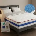 RELAXX Gel Matratze 180x200 cm mit 3D Memory Foam - 7 Zonen; 25cm Höhe; H2/H3 - Wendbare Kaltschaummatratze mit optimaler Druckentlastung