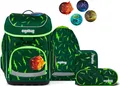 ergobag Schulranzen Cubo Set 5-teilig Bärtastisch dunkelgrün