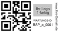 1000 Stück – QR-Code Etiketten fortlaufende Nummer Barcode Wartungsaufkleber inkl. Ihrem einfarbigen Logo | Made in Germany