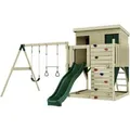 PolarPlay Spielturm Nils, mit Trapezstange, Dunkelgrün