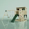 OutdoorToys Spielturm Nils aus Holz in Grün Dunkelgrün, mit Trapezstange