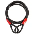 Schlaufenkabel 2m x 10mm- Kabelschloss schwarz - Universal Stahlseil - Drahts...