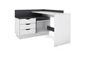 byLIVING Winkelschreibtisch BELFAST, weiß/anthrazit, links oder rechts montierbar, Holzwerkstoff Spanplatte, B 129, H 83,5, T 105 cm