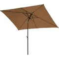 SVITA Sonnenschirm 3x2m Balkonschirm rechteckig mit Sonnenschutz Matt Taupe - Taupe/Beige/Braun