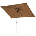 Sonnenschirm 3x2m Balkonschirm Rechteckig Mit Sonnenschutz Matt Taupe - Svita