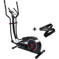 Christopeit Sport® Crosstrainer-Ergometer AX 8000 inkl. Pulsgurt, Schwungmasse ca. 8 kg, 24 Widerstandsstufen rot|schwarz|silberfarben