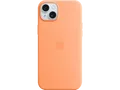 APPLE Silikon Case mit MagSafe, Backcover, Apple, iPhone 15 Plus, Sorbet Orange