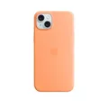 Apple Coque en Silicone mit MagSafe iPhone 15 Plus Orange Sorbet