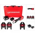 Rothenberger ROMAX 4000 Basic Set Akku Pressmaschine 18V 34kN + 1x Akku 4,0Ah + Ladegerät + 3x Pressbacken TH + Koffer ( 1000001925 )